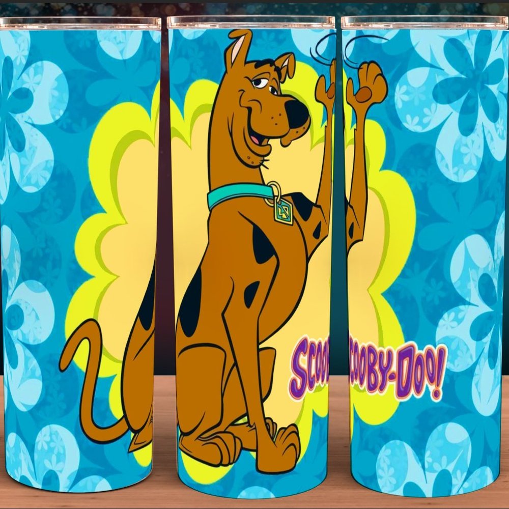 Scooby Doo Trippy Floral Cup Mug Tumbler 20oz